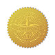 自己接着金箔エンボスステッカー  メダル装飾ステッカー  言葉  5x5cm DIY-WH0211-376-1