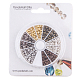 PandaHall About 590 Pcs 6 Colors Iron Crimp Beads Covers Cord End Caps for Jewelry Making IFIN-PH0005-03-NR-B-3
