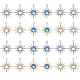 Sunnyclue 24 piezas 6 estilos colgantes de aleación de chapado en rack FIND-SC0005-41-1