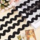 GORGECRAFT 20mm RIC Rac Ribbon 10 Yards Black Wave Sewing Bending Fringe Trim Woven Braided Fabric Lace for DIY Crafts Clothes Dress Embellishment Flower Gift Wrapping Wedding Party Decorations OCOR-GF0002-49D-4