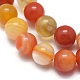 Chapelets de perles en agate à rayures naturelles/agates à bandes G-I254-03B-02-3