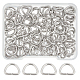 DICOSMETIC 100pcs 11mm 304 Stainless Steel D Rings D Shaped Buckle Clasps Semi-Circular D Rings for Webbing Strapping Bags Garment Accessories Findings STAS-DC0003-73-1