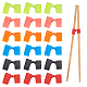 GORGECRAFT 30Pcs 6 Colors Chopstick Helper Chopsticks Training Learning Kit Reusable Plastic Chopsticks Hinges Connector for Adults Beginner Trainers or Learner AJEW-GF0005-41-1