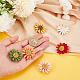 OLYCRAFT 6Pcs Enamel Daisy Flower Brooch Pin Alloy Flower Brooches Enamel Floral Brooches Pins Badges Daisy Brooch Set for Backpack Clothes Hat Accessories -6 Colors JEWB-WH0029-28G-3