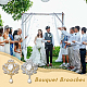 Dicosmétique 4 pièces 2 couleurs mariage bouquet de fleurs de mariée cristal strass broche JEWB-DC0001-05-5