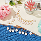 Nbeads 2Pcs 2 Style Alloy Enamel Flat Round Charm Knitting Row Counter Chains HJEW-NB0001-85A-5