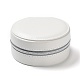 Cajas redondas con cremallera para almacenamiento de joyas de cuero de imitación pu PAAG-PW0003-07A-2