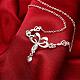 New Fashion Silver Color Plated Brass Heart Cable Chain Necklace Jewelry for Women NJEW-BB00392-3