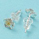 Two Tone 999 Sterling Silver Stud Earrings STER-P052-A04-S-3