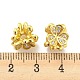 Brass Pave Clear Cubic Zirconia Beads KK-P243-07G-3