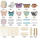 Kit per la creazione di orecchini a tema farfalla fai da te sunnyclue DIY-SC0001-95G-2