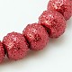 Textured Glass Pearl Beads Strands GLAA-S023-8mm-K3-2