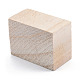 未完成の天然木ブロック  DIYクラフト用品  長方形  パパイヤホイップ  45x33x23.5mm WOOD-T031-02-1