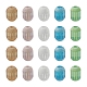 50 pièces 5 couleurs brins de perles de verre galvanoplastie transparentes EGLA-YW0001-36-2