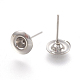 304 Stainless Steel Ear Stud Components STAS-G187-12P-2
