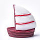 樹脂カボション  帆船  ホワイト  29~30x28x13.5mm X-CRES-Q206-10A-1