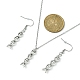 Ensembles de bijoux avec pendentif en alliage à double hélice adn et boucles d'oreilles danhle SJEW-JS01279-3