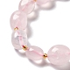 Natürlichen Rosenquarz Perlen Stränge G-B028-B02-4