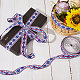 Gorgecraft 10m エスニック風刺繍ポリエステルリボン  ジャカードリボン  服飾材料  花柄  ミディアムブルー  1インチ（25mm） OCOR-GF0002-37-5
