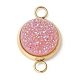 Resin Imitation Druzy Agate Connector Charms PALLOY-JF02189-01-2