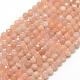 Chapelets de perles de sunstone naturelle naturelles G-E411-13B-4mm-1