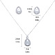 Stud Earrings and Pendant Necklaces Jewerly Sets SJEW-L192-05-2