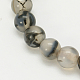 Natural Grey Agate Beads Strands G-G390-14mm-07-1