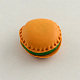 ポリマークレイのペンダント  ハンバーガー  ダークオレンジ  24x15mm  穴：2mm CLAY-Q186-08-2