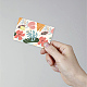 PVC プラスチック防水カード ステッカー  銀行カードの装飾用の粘着カードスキン  長方形  花  186.3x137.3mm DIY-WH0432-072-5