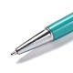 シリコン＆プラスチックタッチスクリーンペン  アルミボールペン  透明樹脂ダイヤモンド形ビーズ付き  ダークターコイズ  146x13x10mm AJEW-B012-01I-2