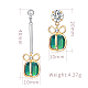 Brass Micro Pave Cubic Zirconia Dangle Stud Earrings EJEW-EE0004-35GP-03-2