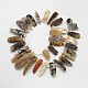 Natural Crystal Agate Nuggets Bead Strands G-M239-62-2