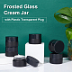 Benecreatすりガラス詰め替えクリームボトル  プラスチック透明プラグ付き  アルミカバー  コラム  ブラック  1-3/8x1インチ（3.5x2.63cm）  容量：5g  10個/ boc MRMJ-BC0003-09-6