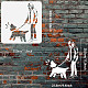 Fingerinspire stencil per cane che abbaia di Banksy DIY-WH0391-0269-2