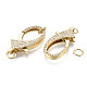 Brass Micro Pave Clear Cubic Zirconia Lobster Claw Clasps X-KK-Q769-035-NF-3