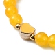 Runde Perlen-Stretch-Armbänder aus natürlicher malaysischer Jade BJEW-JB09881-02-3