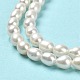 Fili di perle di perle d'acqua dolce coltivate naturali PEAR-E016-125-4