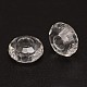 Faceted Glass Rondelle Large Hole European Beads X-GLAA-O004-09-1