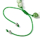 Bracelets de perles tressées en jade blanc teint naturel BJEW-JB09856-01-4