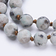 Perlenketten aus natürlichem Sesamjasper / Kiwi-Jaspis NJEW-P202-36-B15-2
