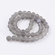 Chapelets de perles en agate grise naturelle X-G-H055-10mm-2