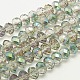 Half Plated Electroplate Glass Beads Strands for Jewelry Making X-EGLA-D020-8x5mm-15-1