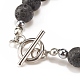 Bracelet en perles de pierres précieuses mélangées naturelles et synthétiques pour femmes BJEW-JB08171-5