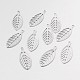 Hollow Leaf 316 Surgical Stainless Steel Filigree Pendants STAS-M258-15-1