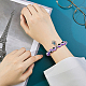 Anattasoul 8 pz braccialetti elasticizzati con perline in resina malocchio in 8 colori con ciondoli a mano di Hamsa BJEW-AN0001-66-6