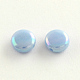 Plaqué couleur ab perles acryliques rondes plates X-SACR-Q106-03-2