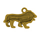Tibetan Style Alloy Lion Pendants TIBEP-17704-AG-RS-2