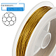 BENECREAT 50m 0.45mm 7-Strand Gold Nylon Coated Craft Jewelry Beading Wire Tiger Tail Beading Wire for Necklaces Bracelets Ring TWIR-BC0001-03A-04-3