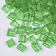 2-Hole Baking Painted Transparent Glass Seed Beads SEED-S023-32C-05-1