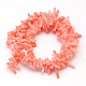 Copeaux teints brins de perles de corail synthétiques CORA-Q026-01E-2